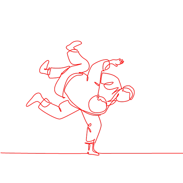 judo lineart wurf